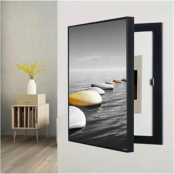 Decorative Painting of Meter Electric Meter Decorative Painting Cover Poster Mural Frame Home Living Room Wall ArtGreen,50x70cm