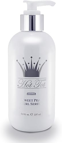 Hot Tot Ultra Light Curl Cream - Control del encrespamiento y definición de rizos con manteca de karité, té blanco y aceites naturales, 8 onzas