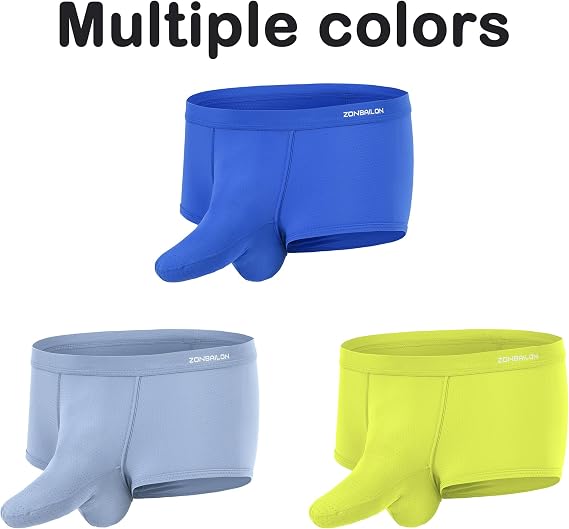 Mens Boxer Briefs Sexy Elephant Trunk Underwear Bulge Enhancing Dual Pouch Breathable