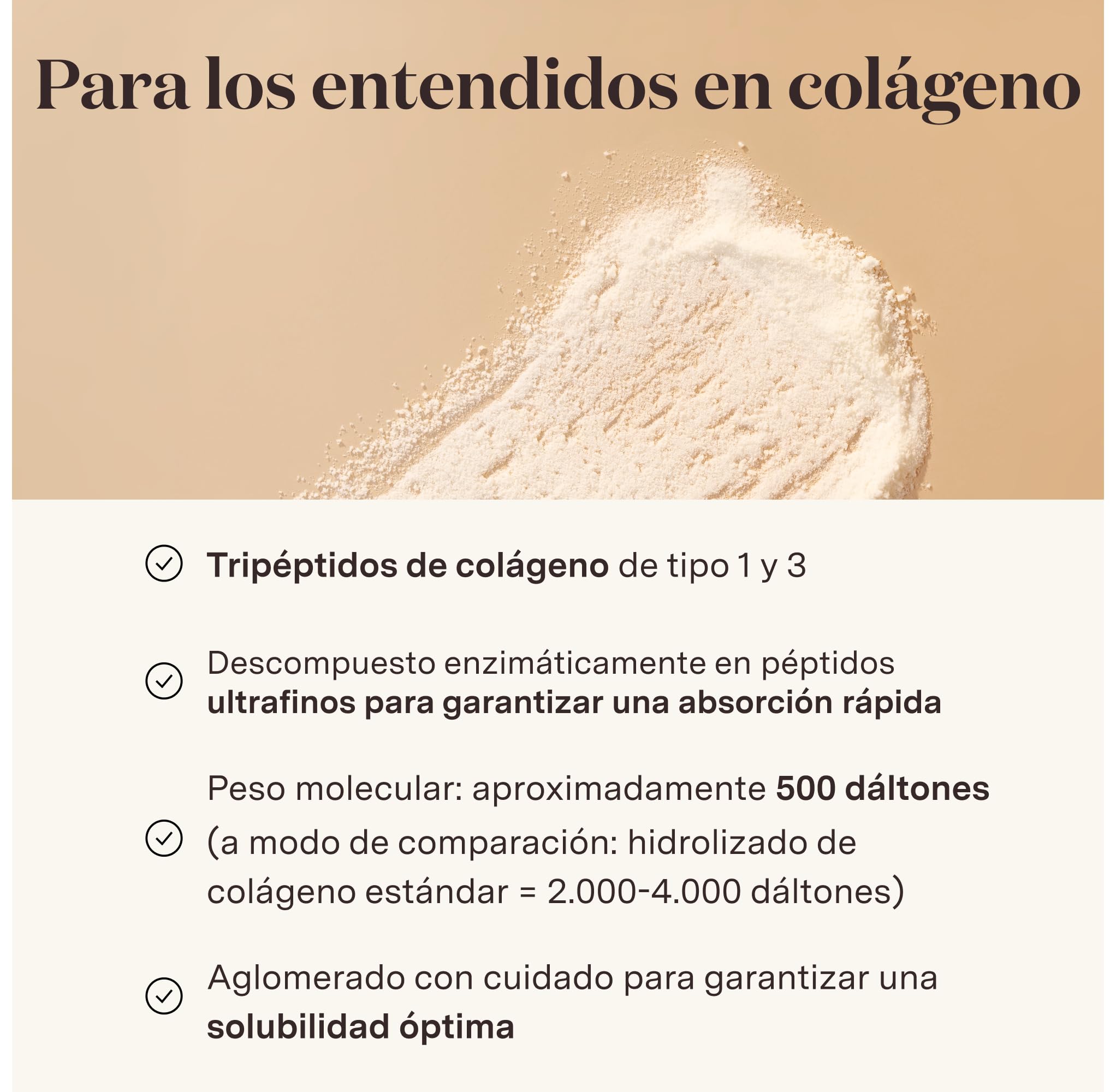 Glow25® Collagen Intensive – Tripéptidos, vitamina C, zinc y biotina | Colágeno marino hidrolizado premium con tripéptidos, vitamina C, zinc y biotina – Péptidos de tipo 1 y 3