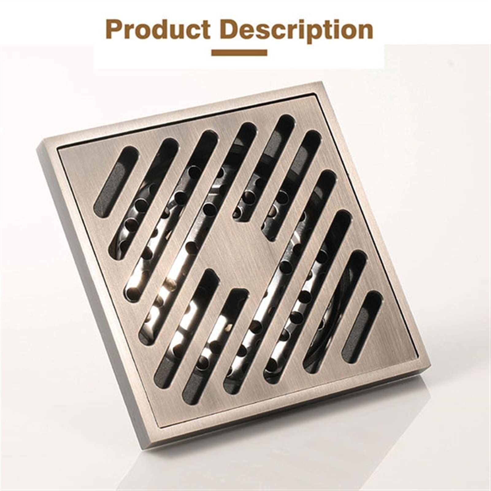 Scarico a pavimento for doccia quadrato in ottone 100 * mm