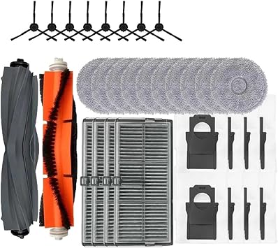 Compatible with Dreame Bot X30 Pro Ultra X30 Pro Plus Accessory Main Side Brush Hepa Filter Dust Bag Robot Vacuum Cleaner Replacement PartsClear