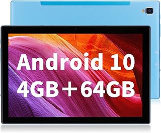 YOUXD Android 10.0 OS Tablet 10 inch 4G LTE 5G WiFi Unlocked Tablet with SIM 4GB RAM 64GB ROM Octa core processor Camera support Netflix Youtube Phone call Metallic blue