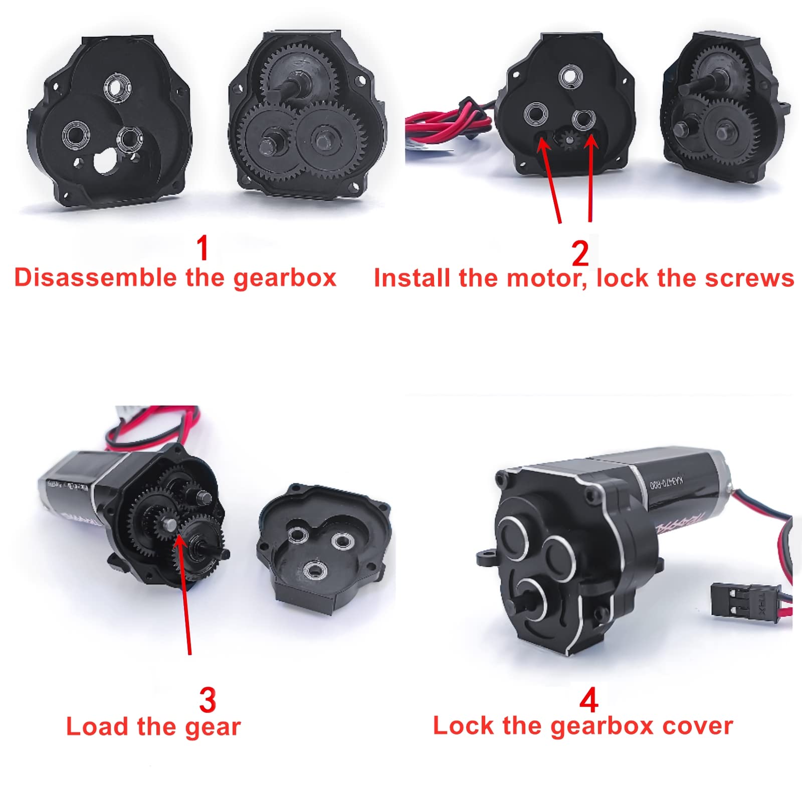Cambio 2 Velocità In Alluminio Per TRX4 TRX6 RC Crawler - Ingranaggi Metallici E Cuscinetti