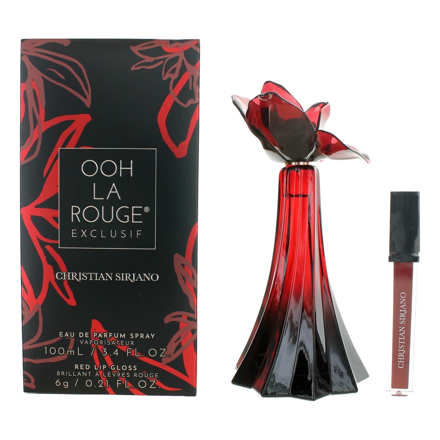 Christian Siriano Ooh La Rouge Exclusif for Women – 2 Pc Gift Set 3.4 oz EDP Spray, 0.21oz Red Lip Gloss Christian Siriano Ooh La Rouge Exclusif for Women – 2 Pc Gift Set 3.4 oz EDP Spray, 0.21oz Red Lip Gloss