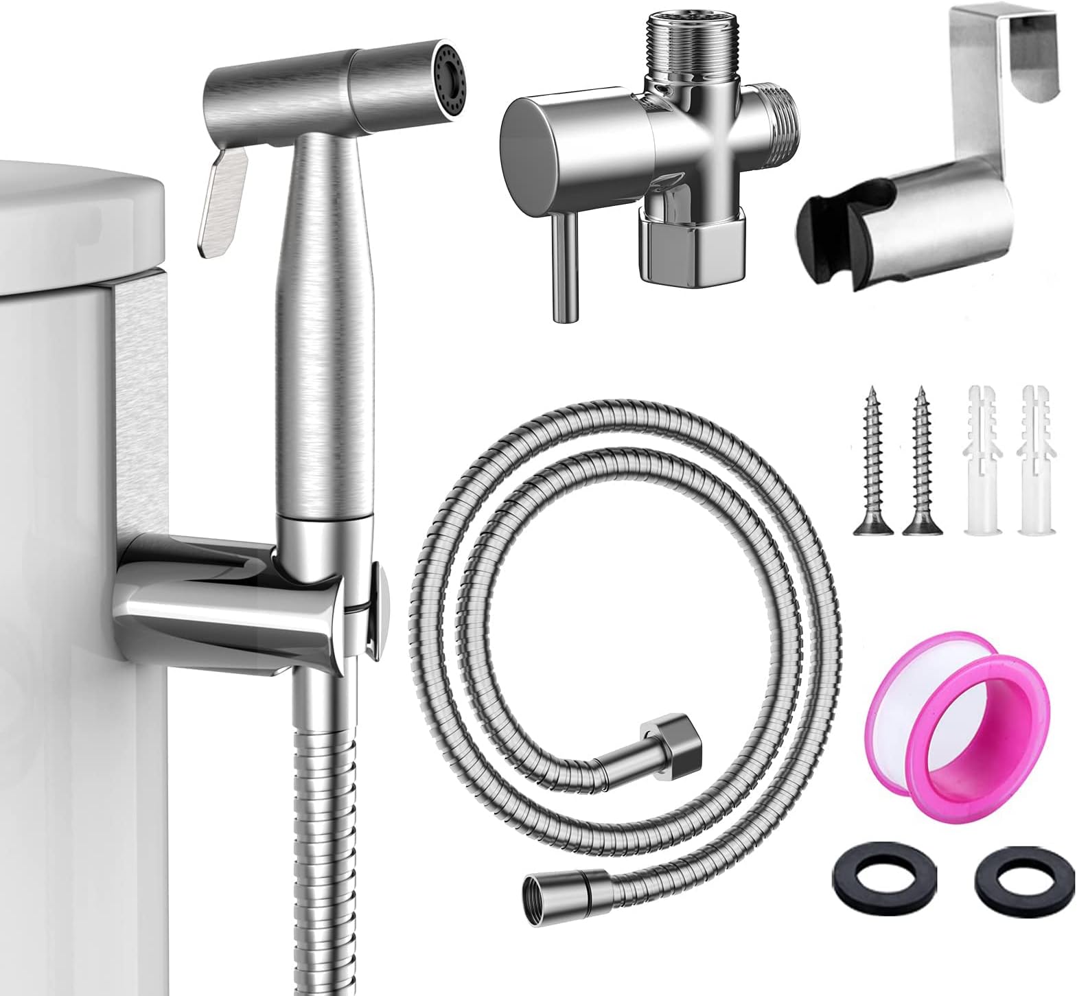 Handheld Bidet Sprayer KitStainless Steel Douche Muslim Shower Spray