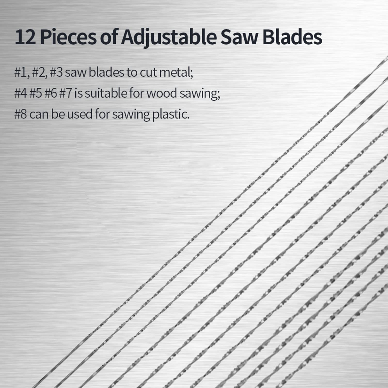 Scroll Saw Blades - 12 Pack #5 Blades for Wood Metal Jewelry -7