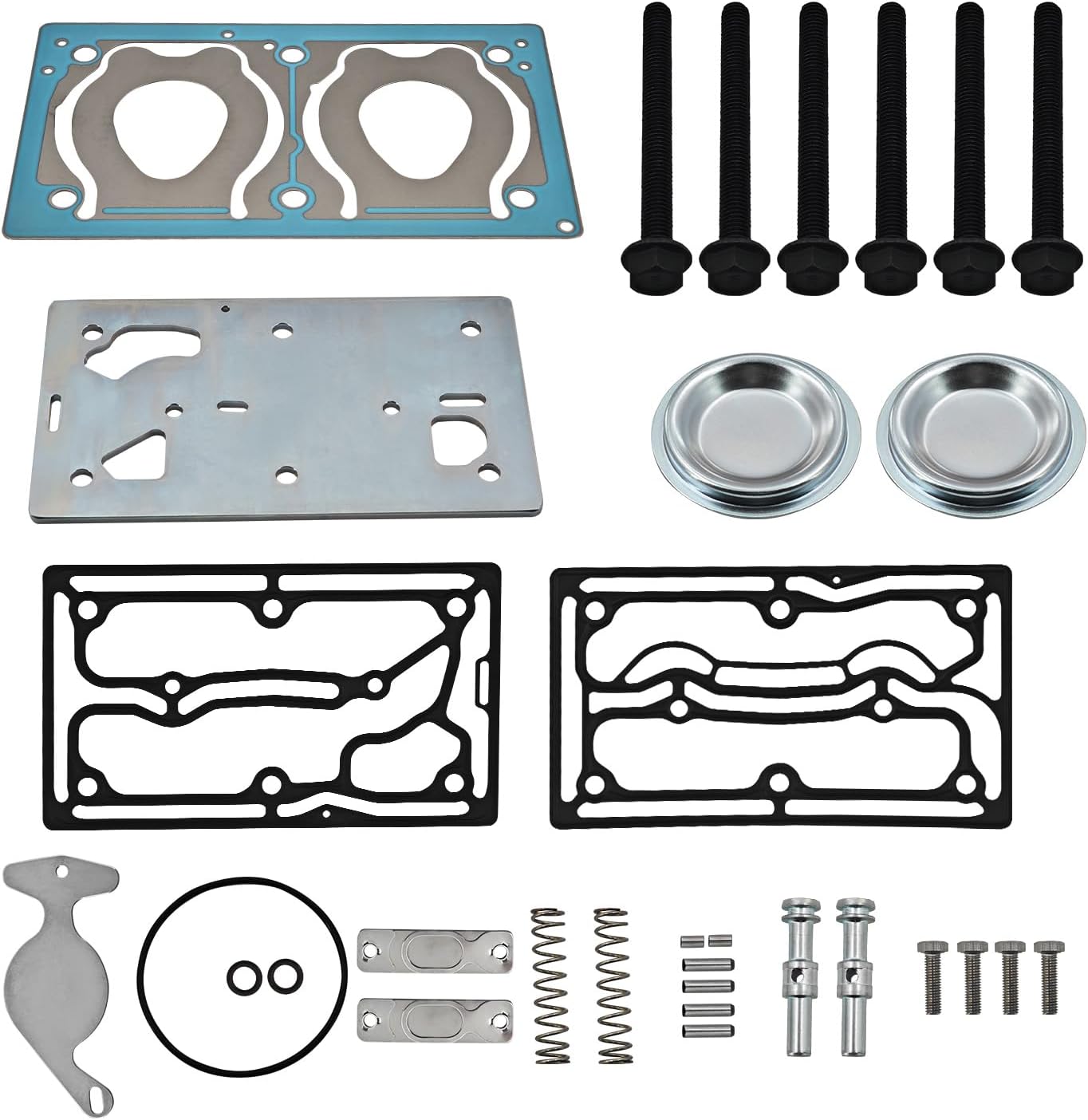 Air Brake Compressor Repair Kit Compatible with Paccar CF75 MX11 MX13, 1696200 1805490 1805393 1977704 1883117