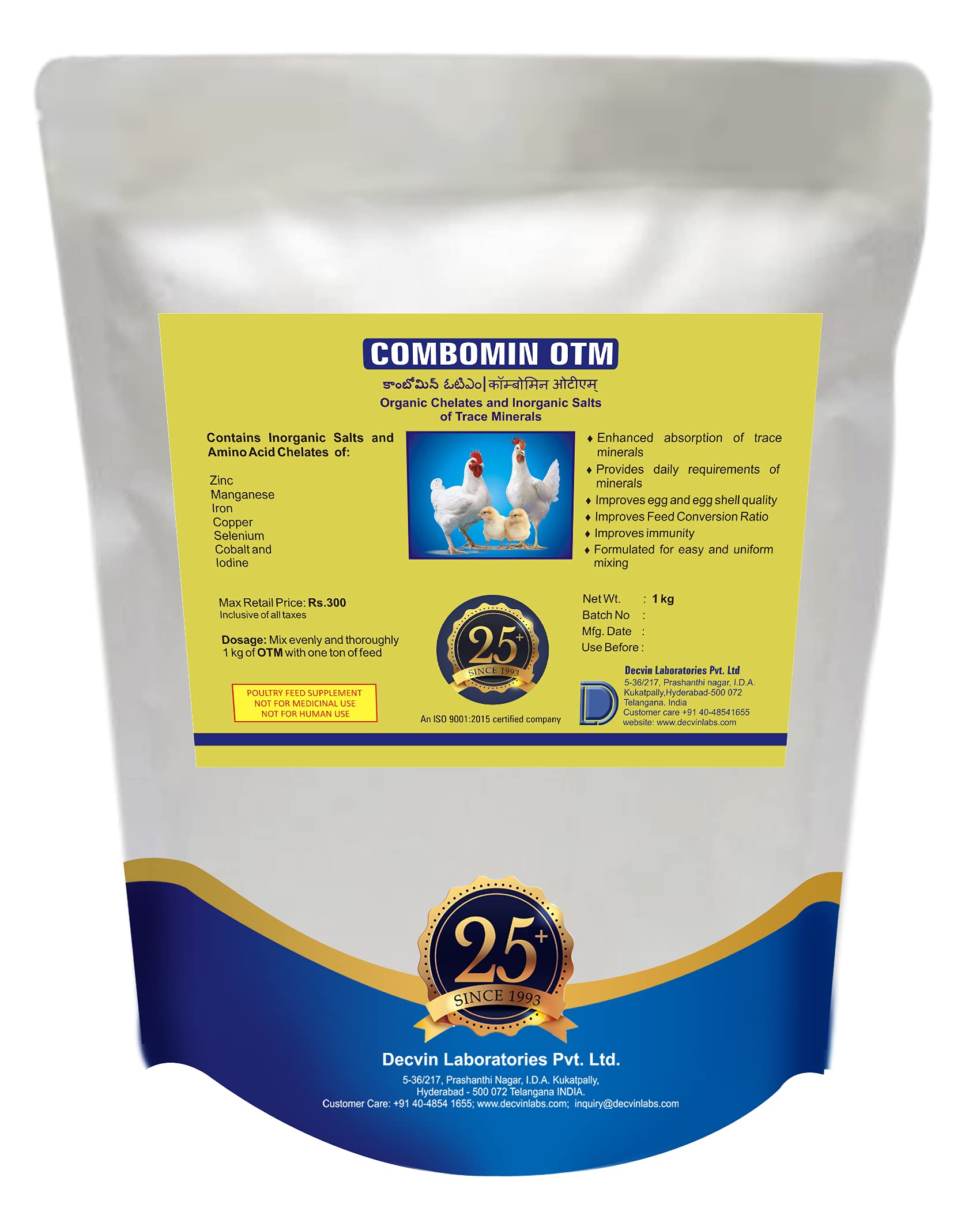 DECVIN OTM Poultry and Bird Vitamin Supplements, Enzymes and Probiotics Poultry Feed Supplement with inorganic Salts Zinc,Manganese,Iron,Copper, (1kg, OTM) (B08MTYZMJX) Amazon Price History, Amazon Price Tracker