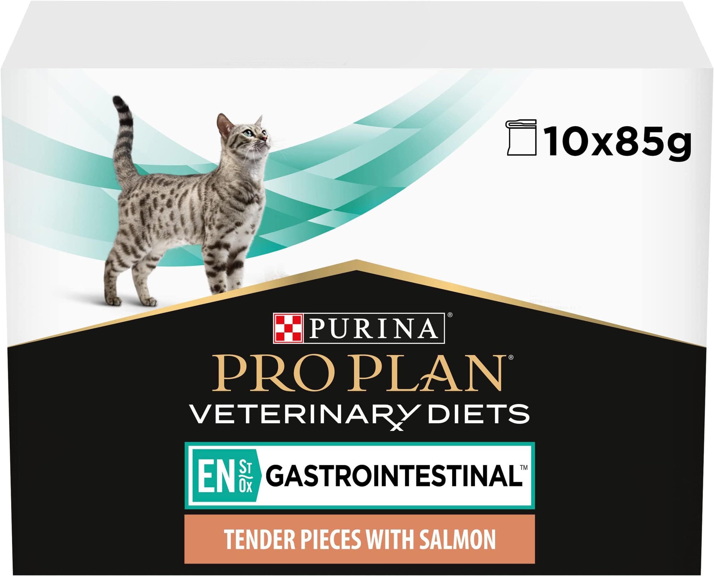 PRO PLAN VETERINARY DIETS EN Gastrointestinal Wet Cat Food Salmon 10 pack of 85g