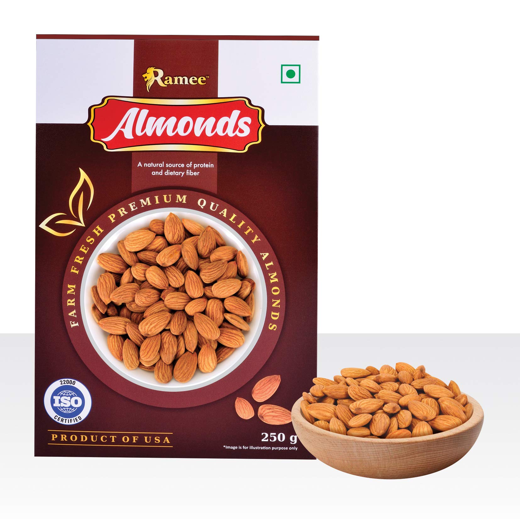 Ramee Almonds 250 Grams Box