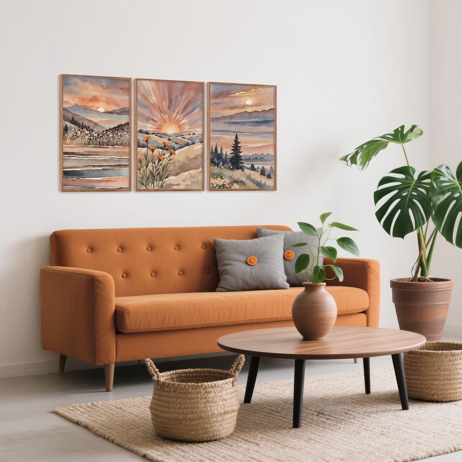 CHDITB Mountain Frame Canvas Wall Art, Nature themed office Wall Decor, country Scenic Art Spiritual Wall Painting, Vintage national park Mountains forest Art Prints for Living Room, Bedroom 16"x24"x3 — view 122
