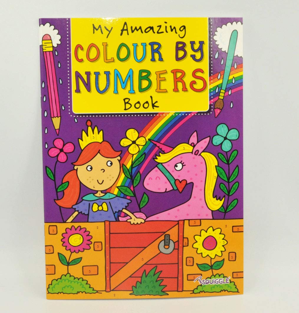 Squiggle Multicolor My Amazing Colour By Numbers Colouring Book A4 Size (Purple)
