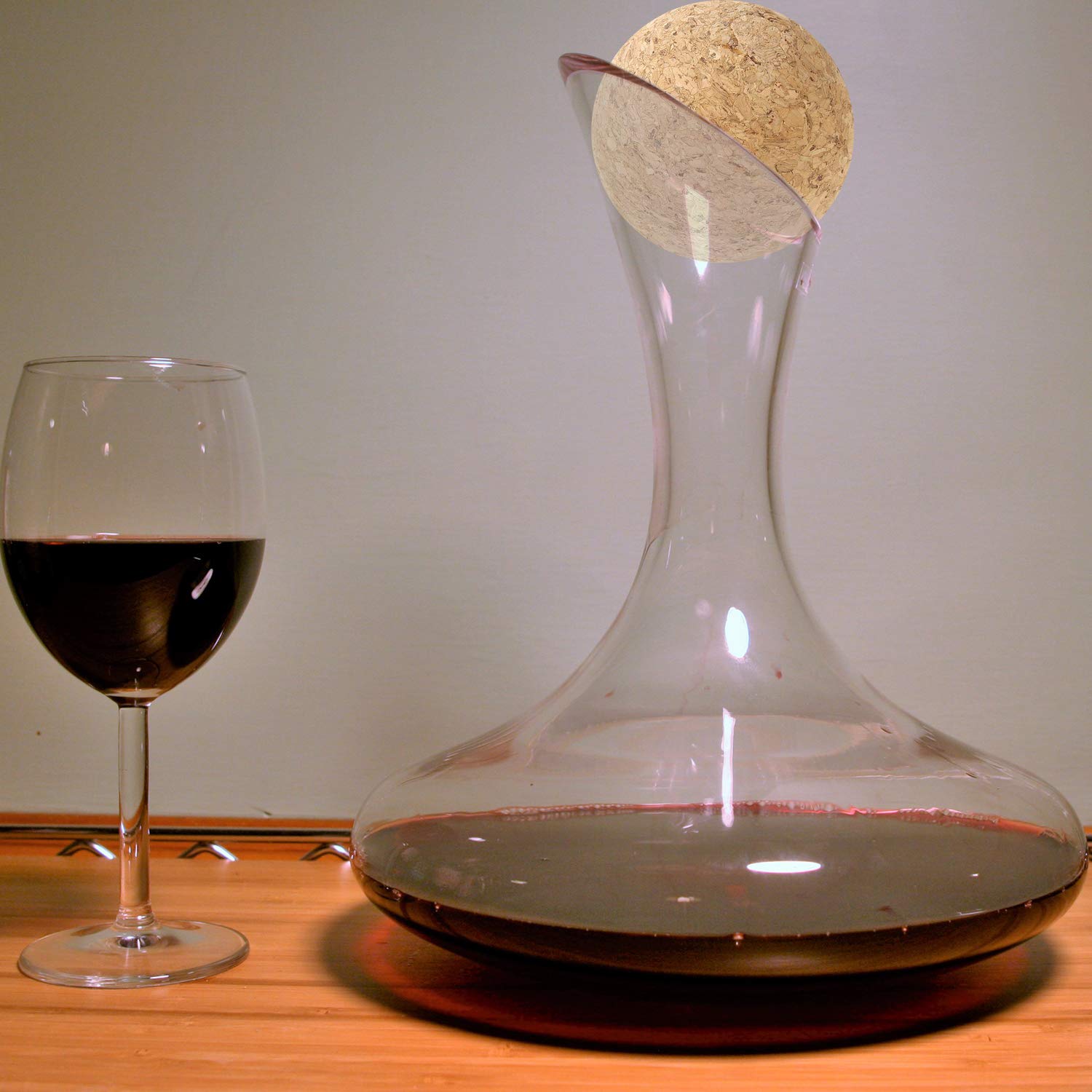 Lot De 2 Bouchons à Décanter En Liège Bois 5,3 Cm - Bouchons De Remplacement Pour Carafe à Vin