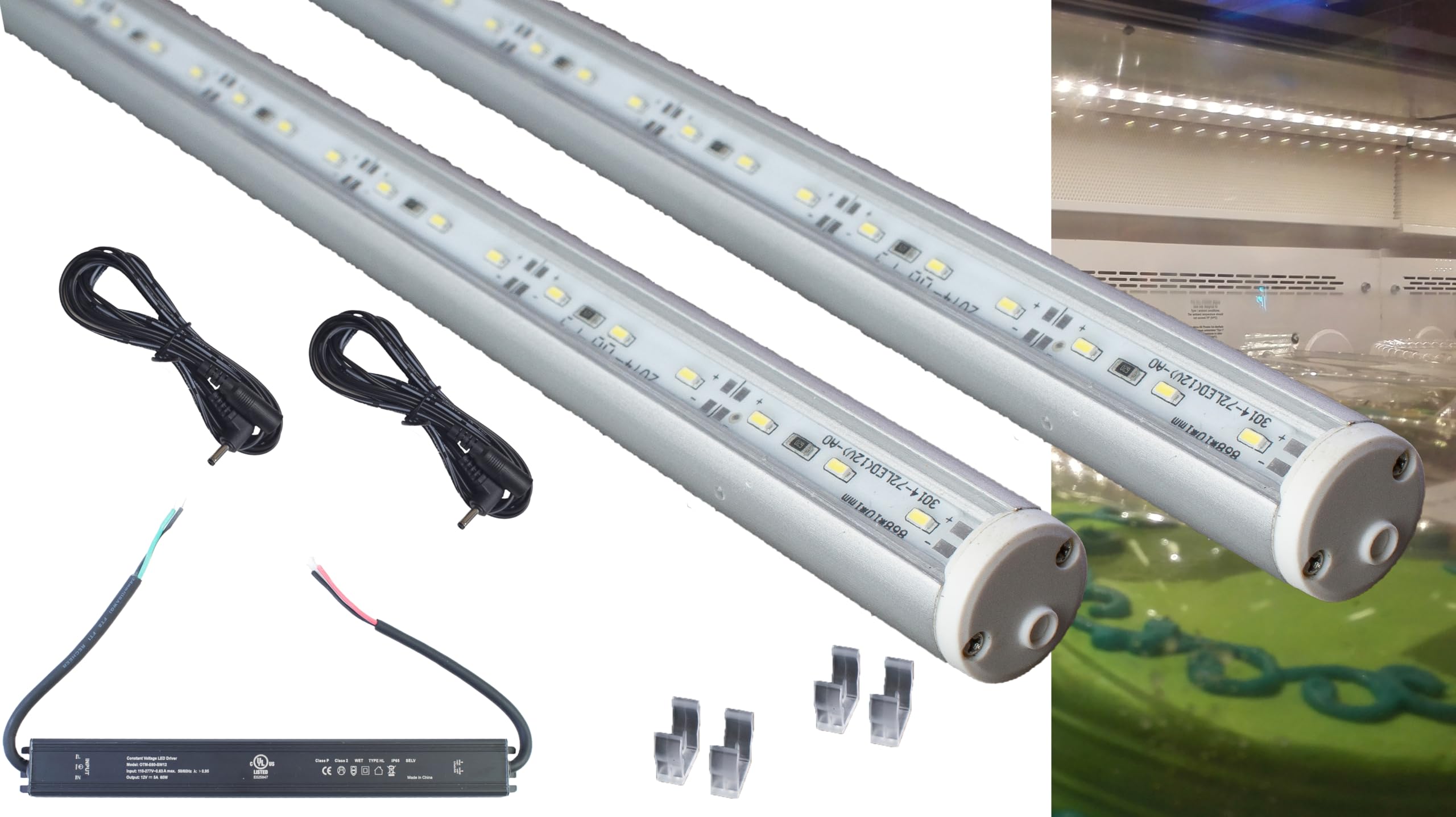 Amazon.co.jp: 2 x 5 ft Walk inクーラー冷蔵庫LEDライトwith UL