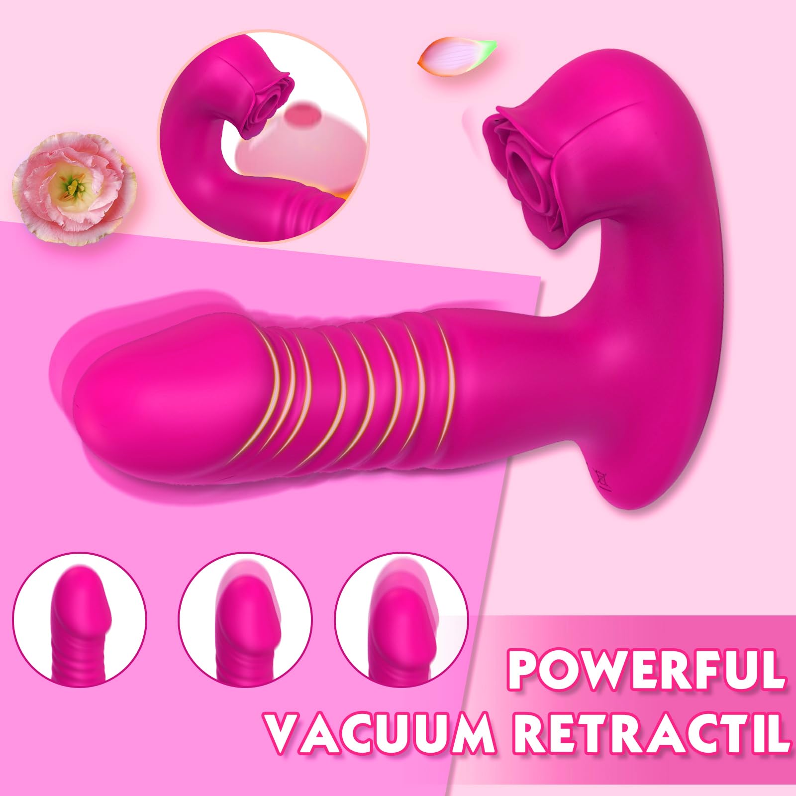 Vibratoreper Donna Professionale Sexytoysys donna,Succhia Clotoride per donna Stimolatore per clitoride 10 * 10 modalità Impermeabile per USB Ricaricabile (Rosso)