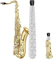 Vista 12 de Kit de Limpieza de Saxofón, para Saxofón Alto, Tenor, Soprano y Otros Instrumentos de Viento y Madera, Incluye 1 * Paño de Limpieza y 1 * Cepillo
