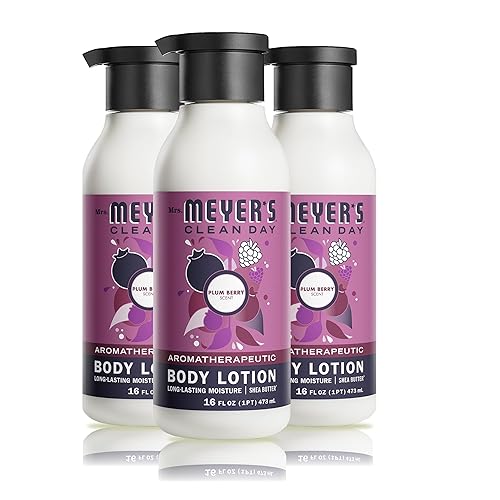 Miniatura 1 de MRS. MEYER'S CLEAN DAY Loción corporal para piel seca, hidratante no grasosa hecha con aceites esenciales, bayas de ciruela, 16 onzas líquidas,