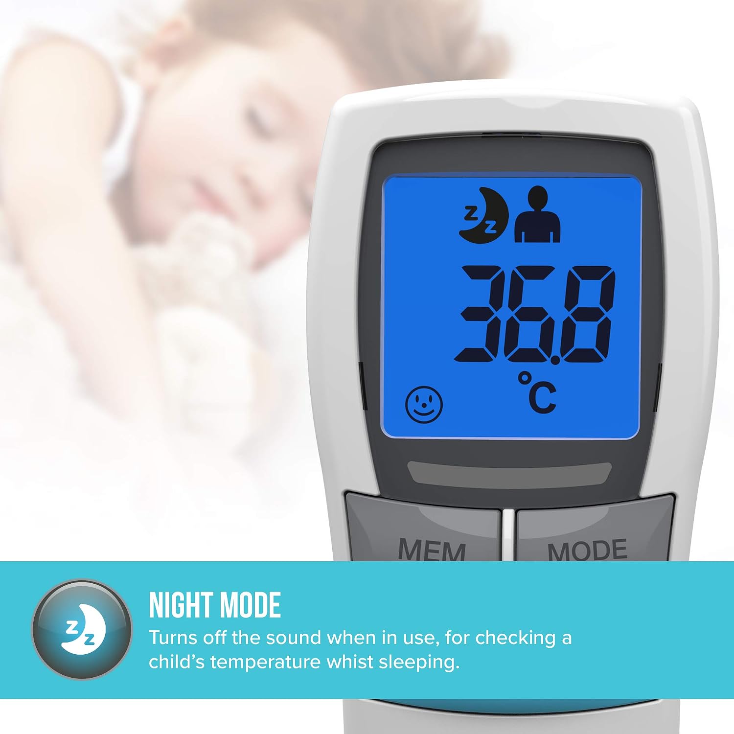 Night mode for silent temperature checks