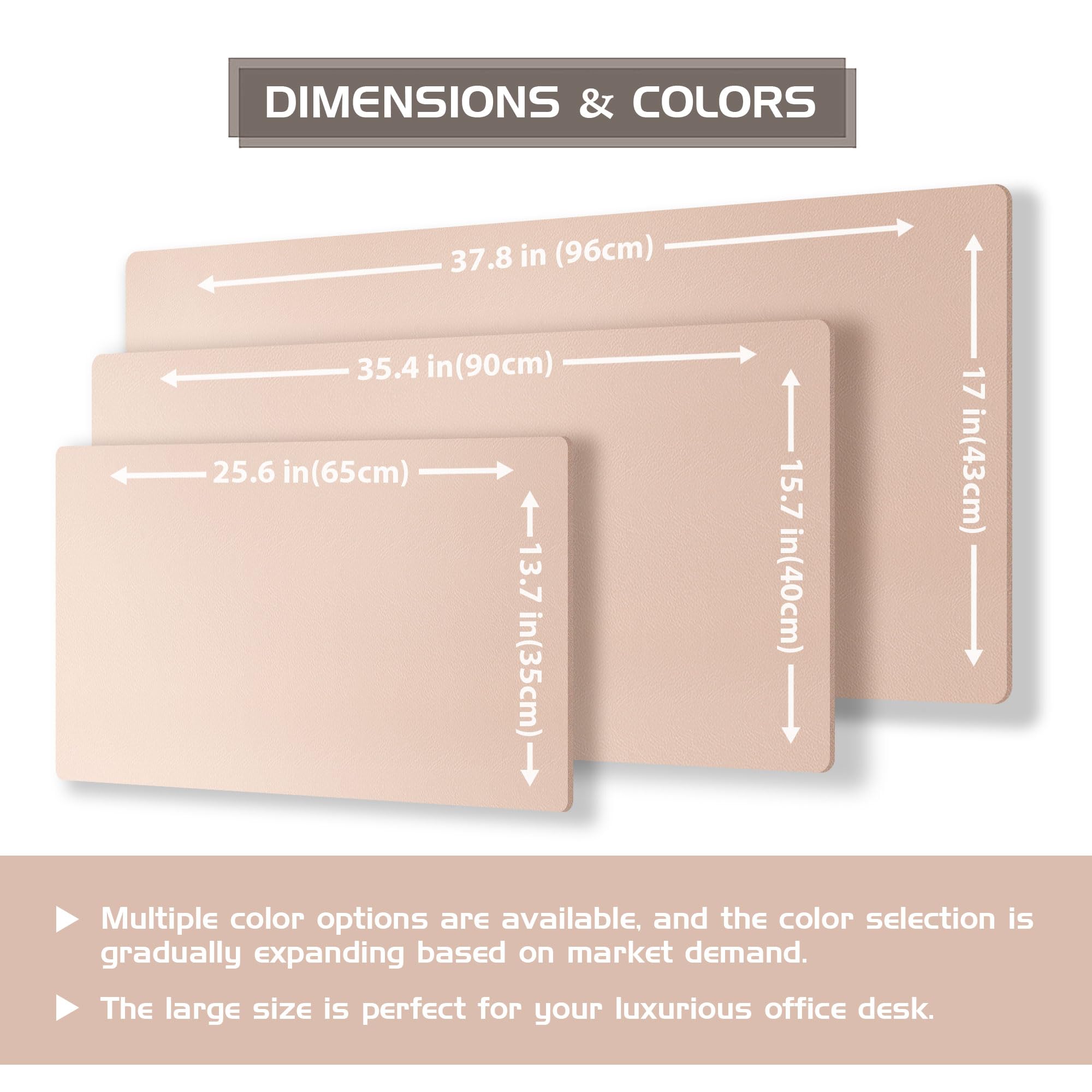 Tapis de bureau en liège naturel double face Aothia 65x35cm imperméable souris protection
