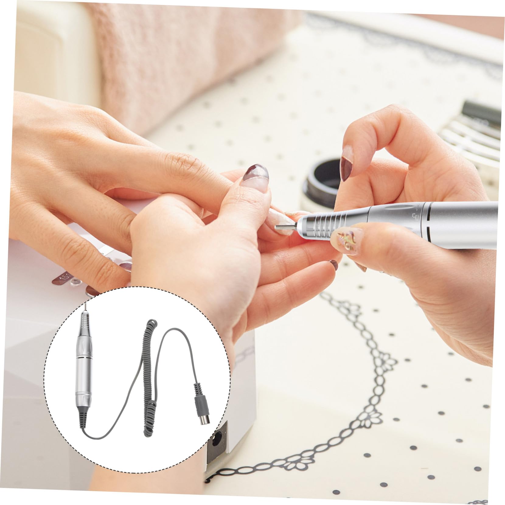 Mango De Taladro Para Uñas Profesional 1 Unidad Ligero Duradero Bajo Nivel De Ruido Para Máquinas Eléctricas De Manicura Modelo 202 Uso Salón De Belleza