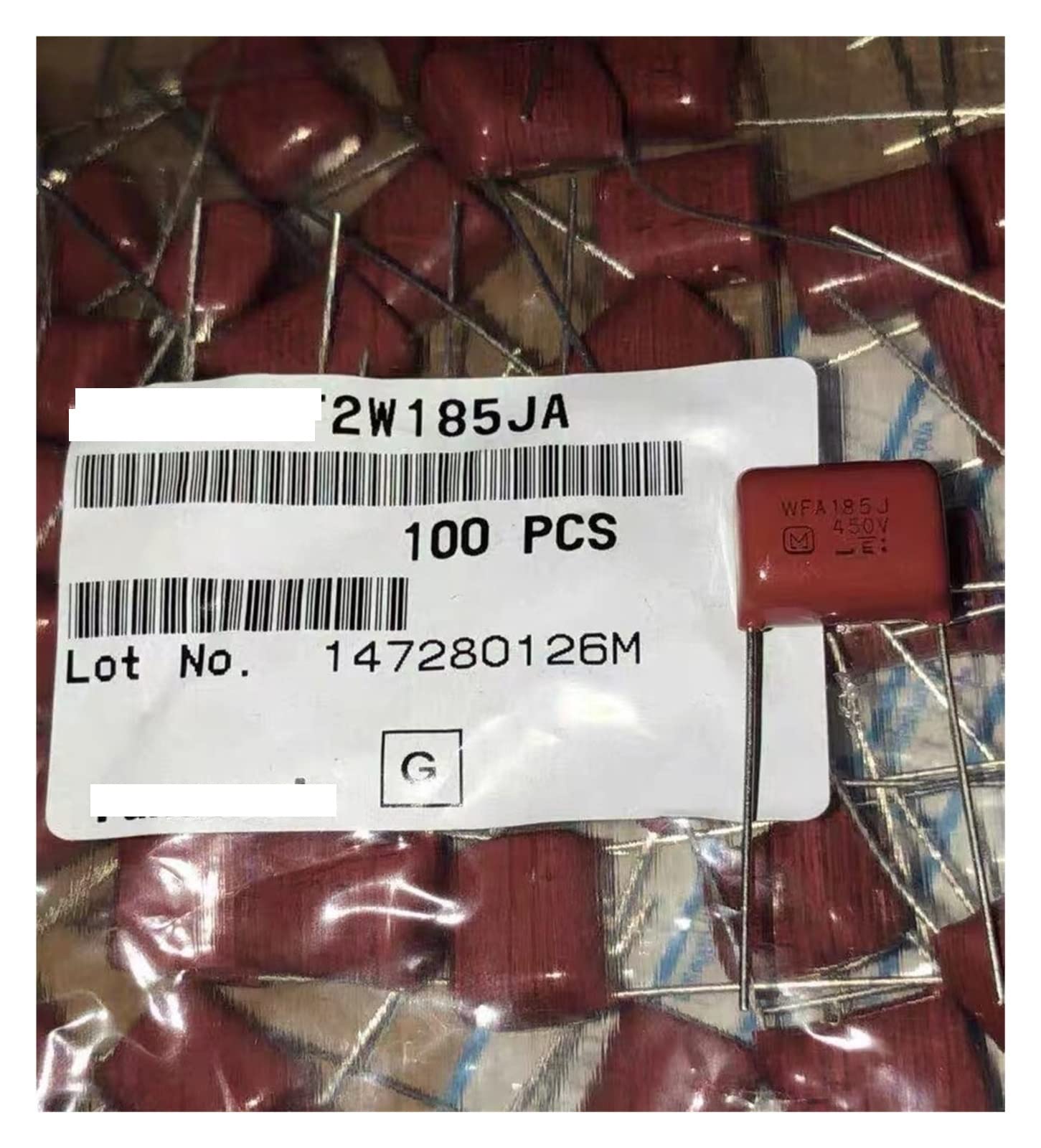 Condensateur 1.8uf 450V 185J pas 15mm pour réparation électronique