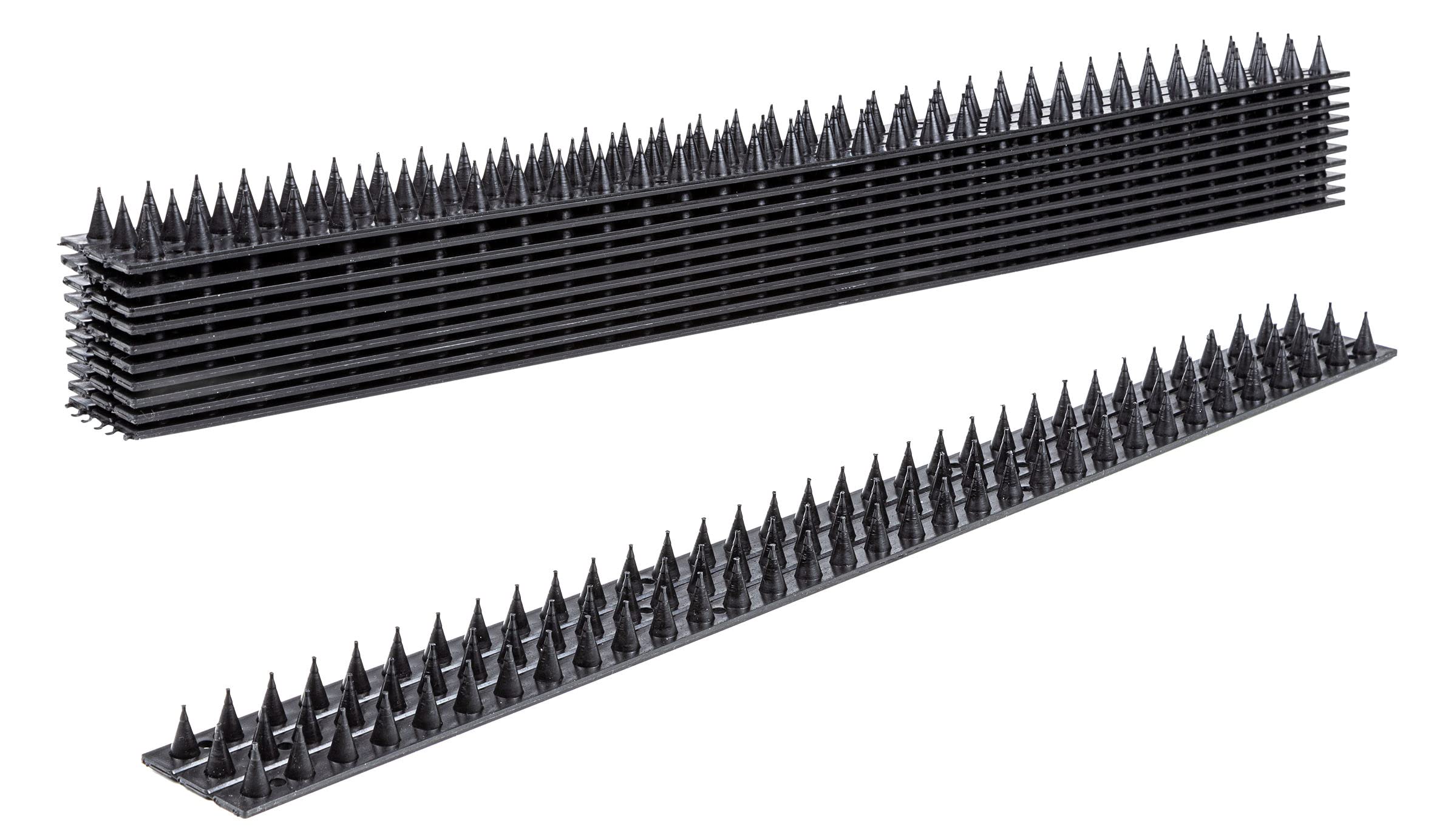 Spetebo Vogelabwehr für Mauern und Zäune 3-reihig - 5 Meter - Kunststoff Vogelspikes für Vorsprünge und Balkon - Tauben Katzen Mader Abwehr Vogel Spikes Vogelschreck 10 x 0,5 m