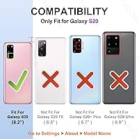 Vista 2 de HOOMIL Funda para Samsung Galaxy S20 de 6.2 pulgadas, no amarillea, protección contra caídas, carcasa trasera dura transparente antiarañazos