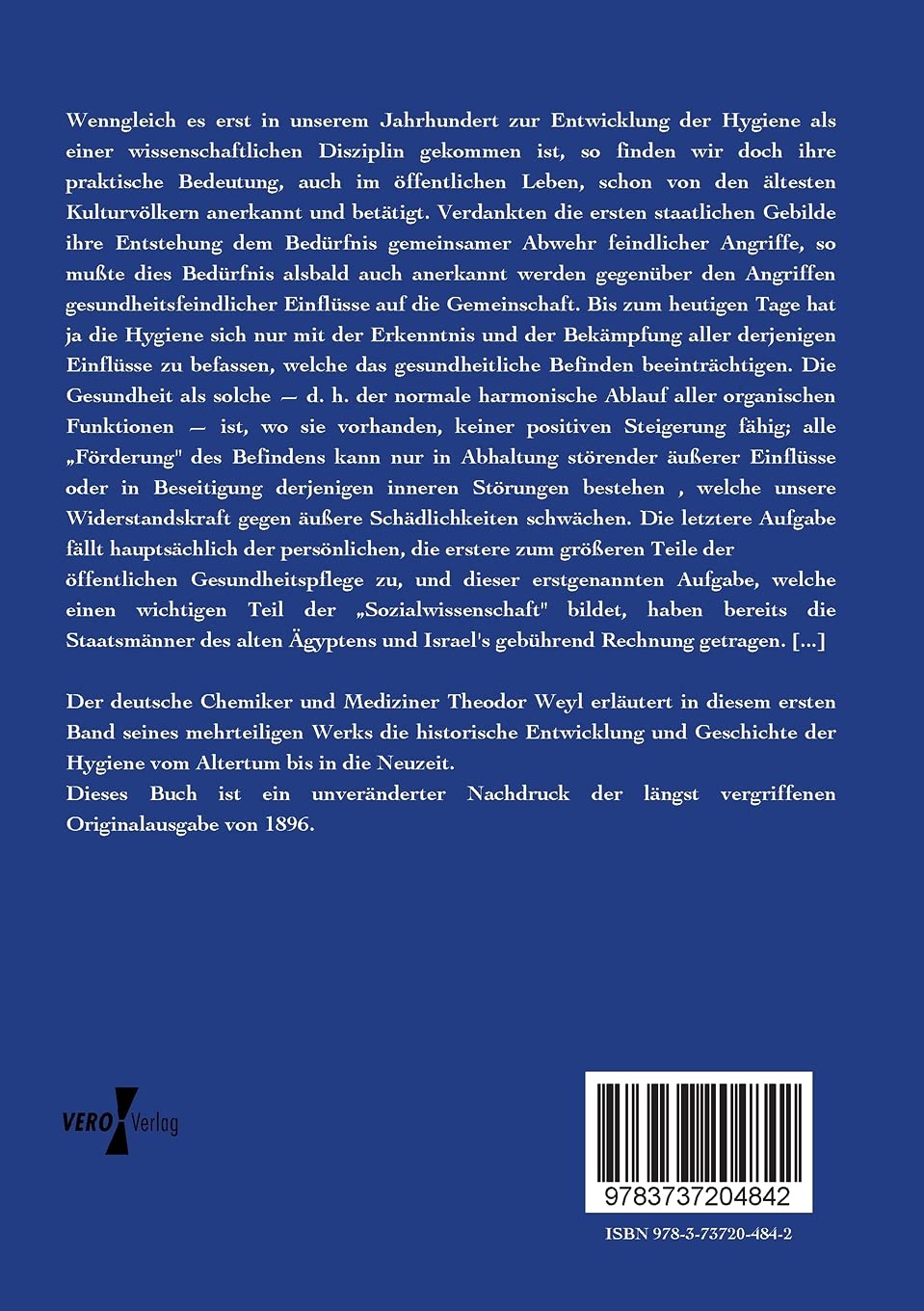 Handbuch der Hygiene: Geschichtliche Entwicklung und Organisation der öffentlichen Gesundheitspflege in den Kulturstaaten