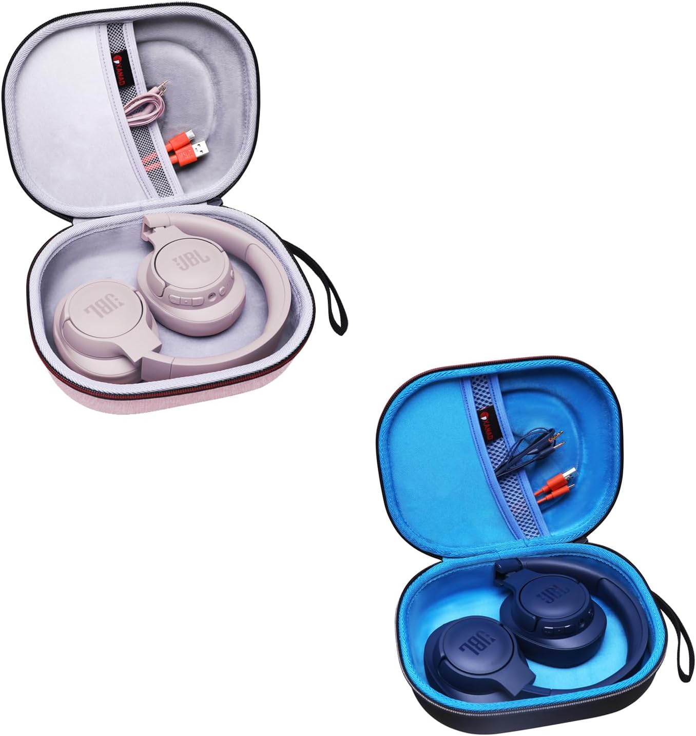 XANAD Hard Case for JBL Headphone - Inner Grey+Outer Pink // Inner Blue+Outer Blue