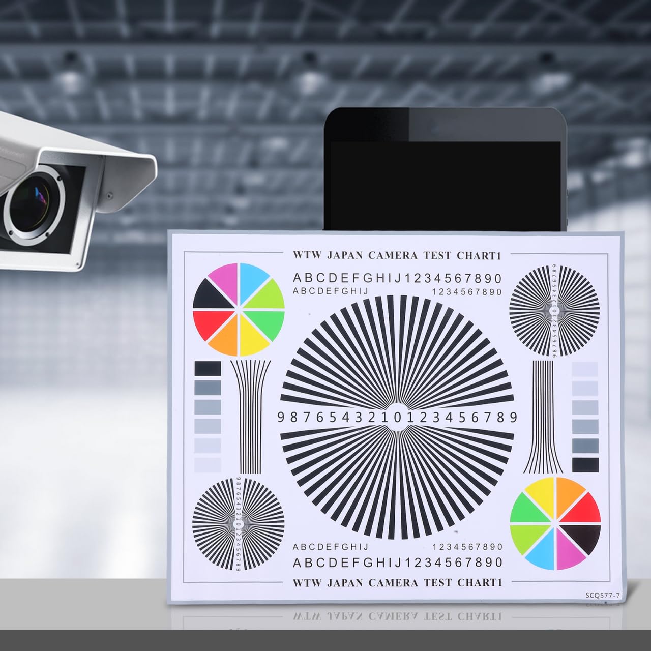 Gadpiparty Testkarte Für Kameras Und Objektive Objektiv-Fokus-Kalibrierung Farbkalibrierungskarte CCTV Überwachungssystem Testdiagramm 15.7 X 11.8 Zoll