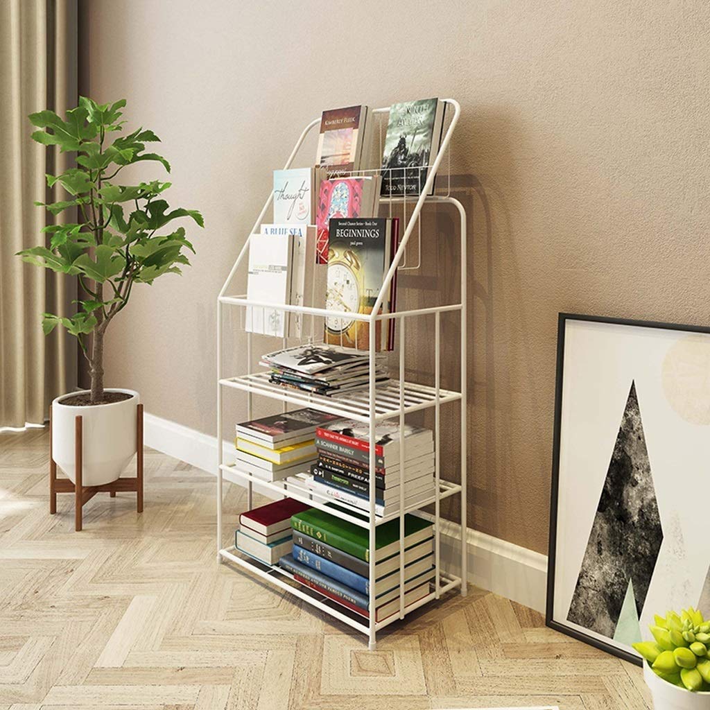 Amazon.co.jp: 本棚 ホームトレードショーオフィスや小売店のための金属本棚フロア立ちマガジンラックホルダーオーガナイザーパンフレットマガジンカタログ文学ディスプレイホルダーラック  本棚収納ラック : 文房具・オフィス用品