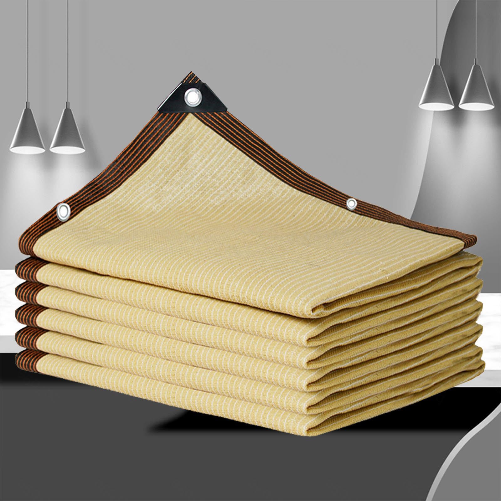 GJZQDKX Waterproof 3x4m Sun Shade Tarp UV Protection Outdoor Canopy Breathable Shade Cloth for Garden Pergola 90% Sunblock Beige Outdoor Shade Netting