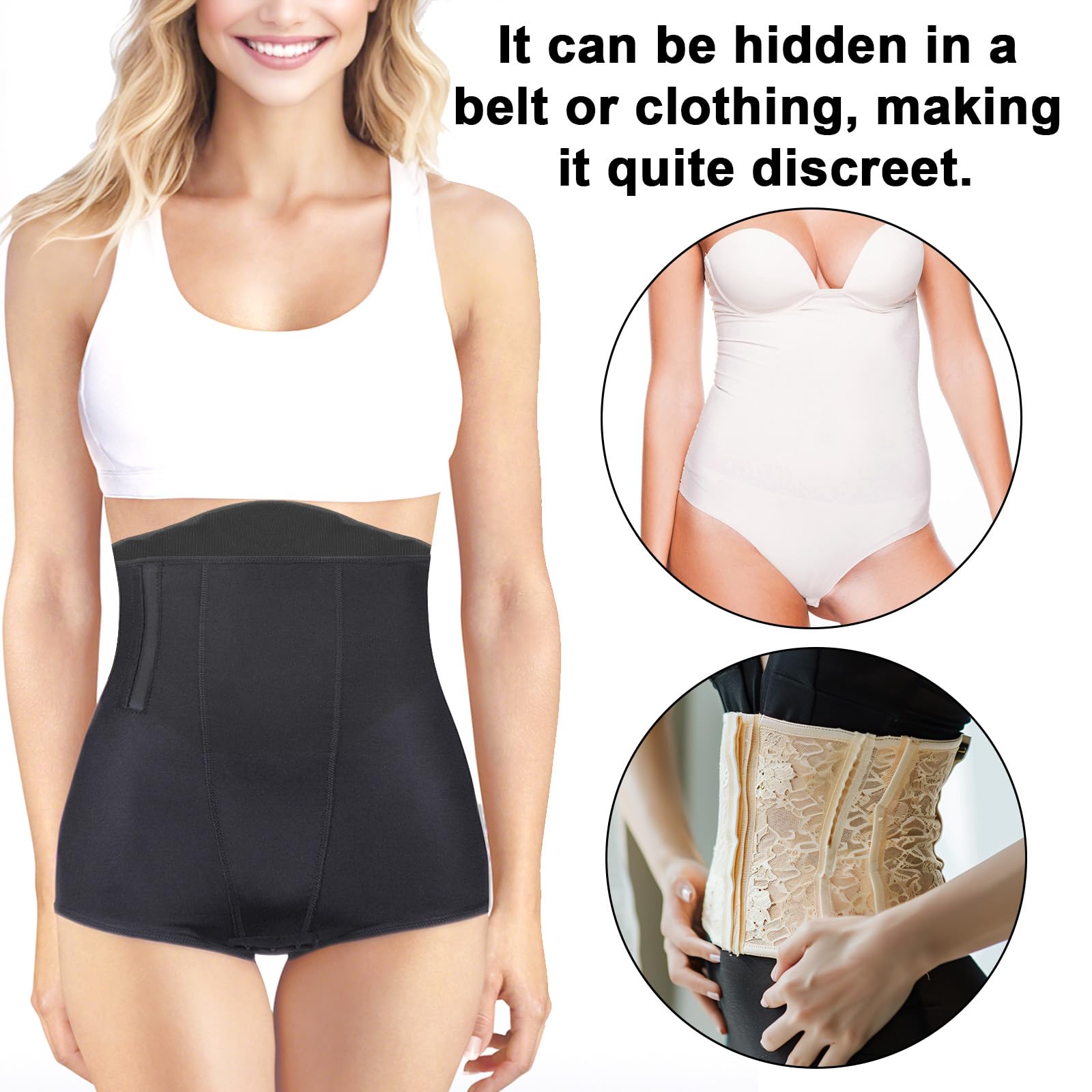 4uds Juego Tablas Compresión Abdominal, 360 Lateral Lipo Espuma Protectores Laterales con Almohadilla Compresión Abdominal Envoltura y Modelador Lumbar Espalda para Recuperación Post Cirugía