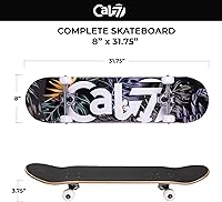 Vista 8 de Cal 7 - Patineta completa de 7.75”, 8.0