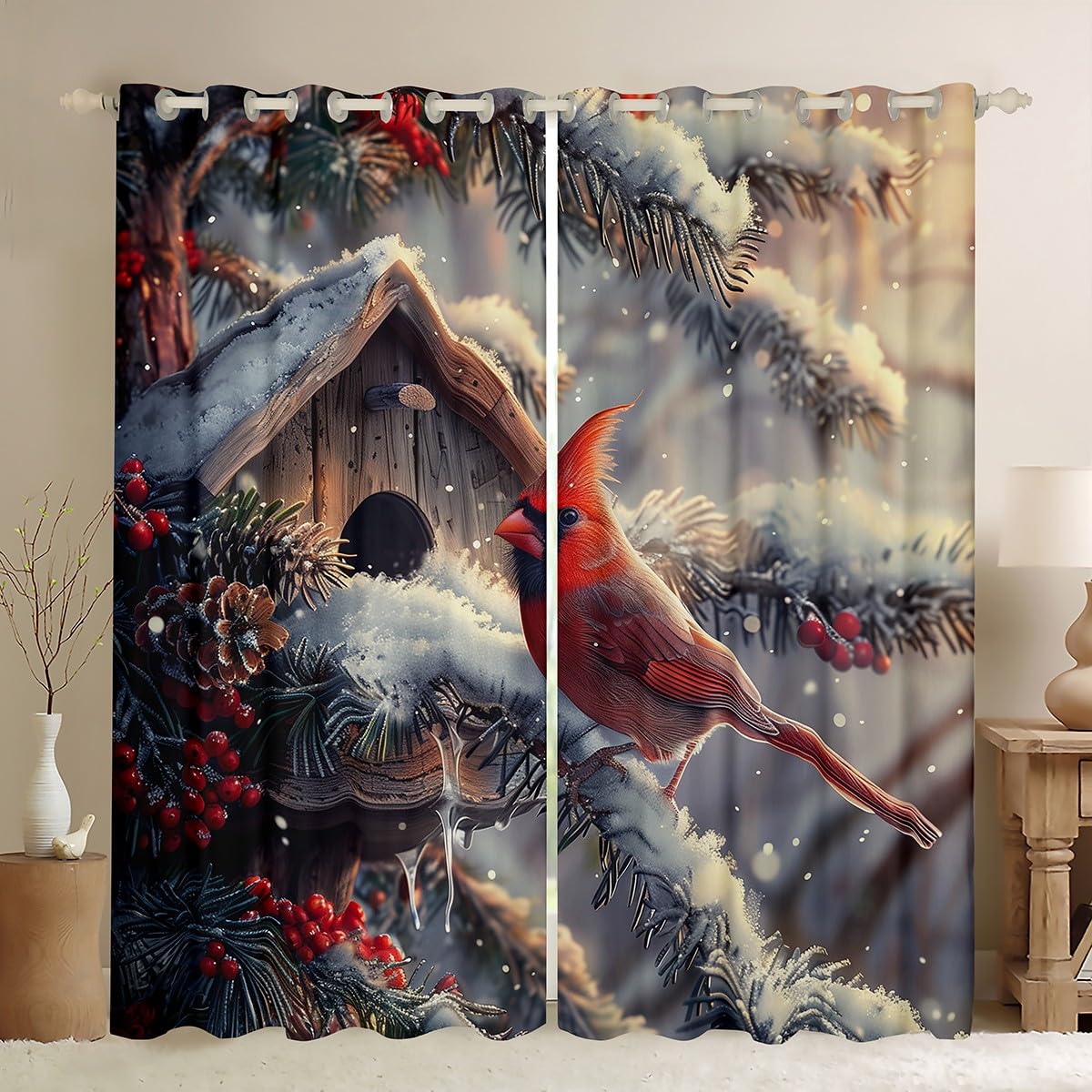 Kamaca Bistro Curtain Squirrel In The Forest Kitchen Curtain Delicate