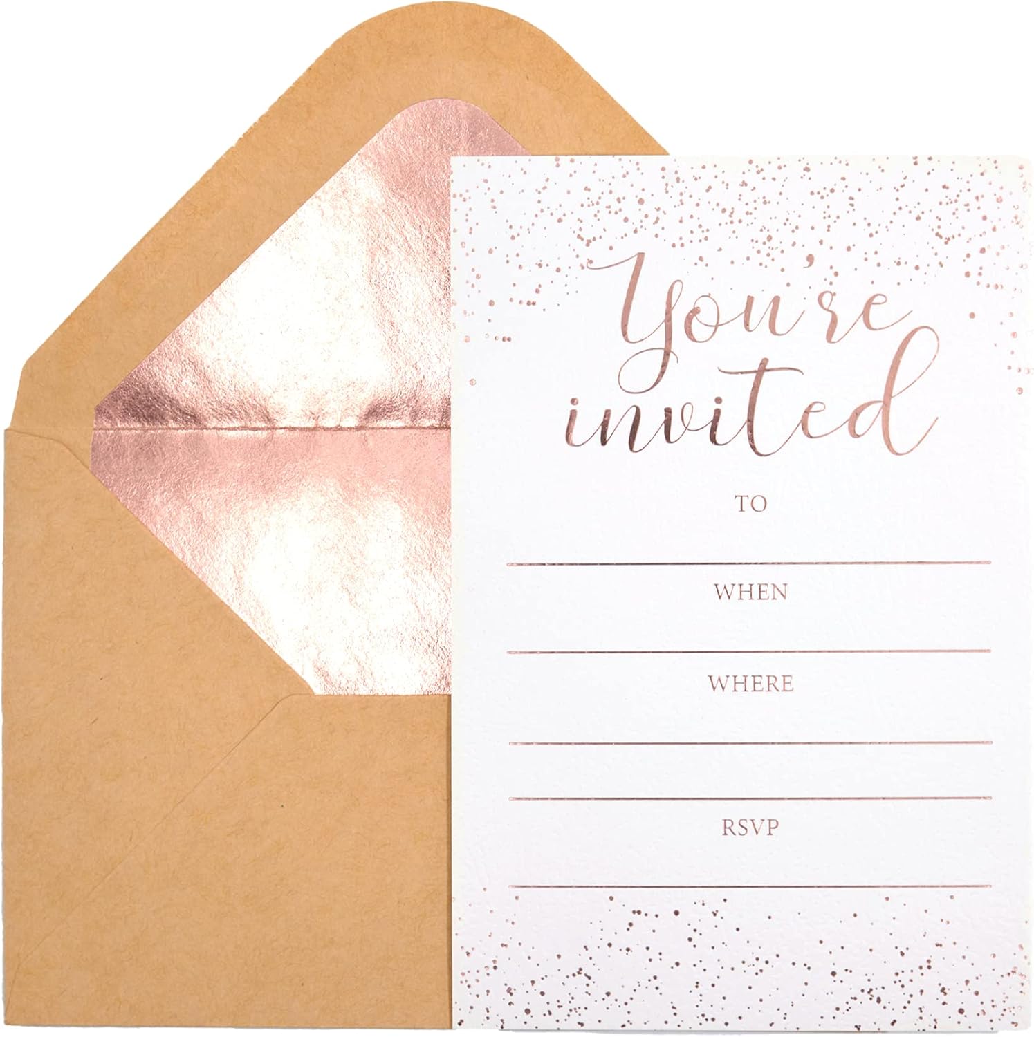 Chriz.Z Invitation Cards 24Count 4" x 6" White Invitation Cards