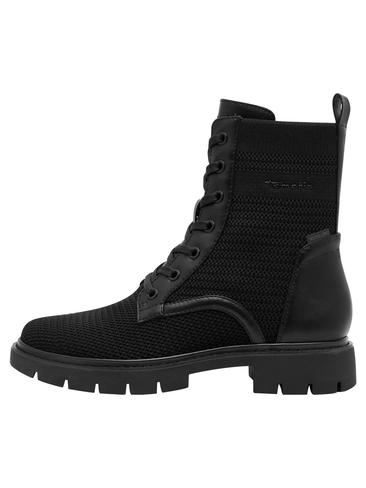 Tamaris Kobiety Tamaris Comfort Lace Boot Flat Warminsole+texBut do środka łydki
