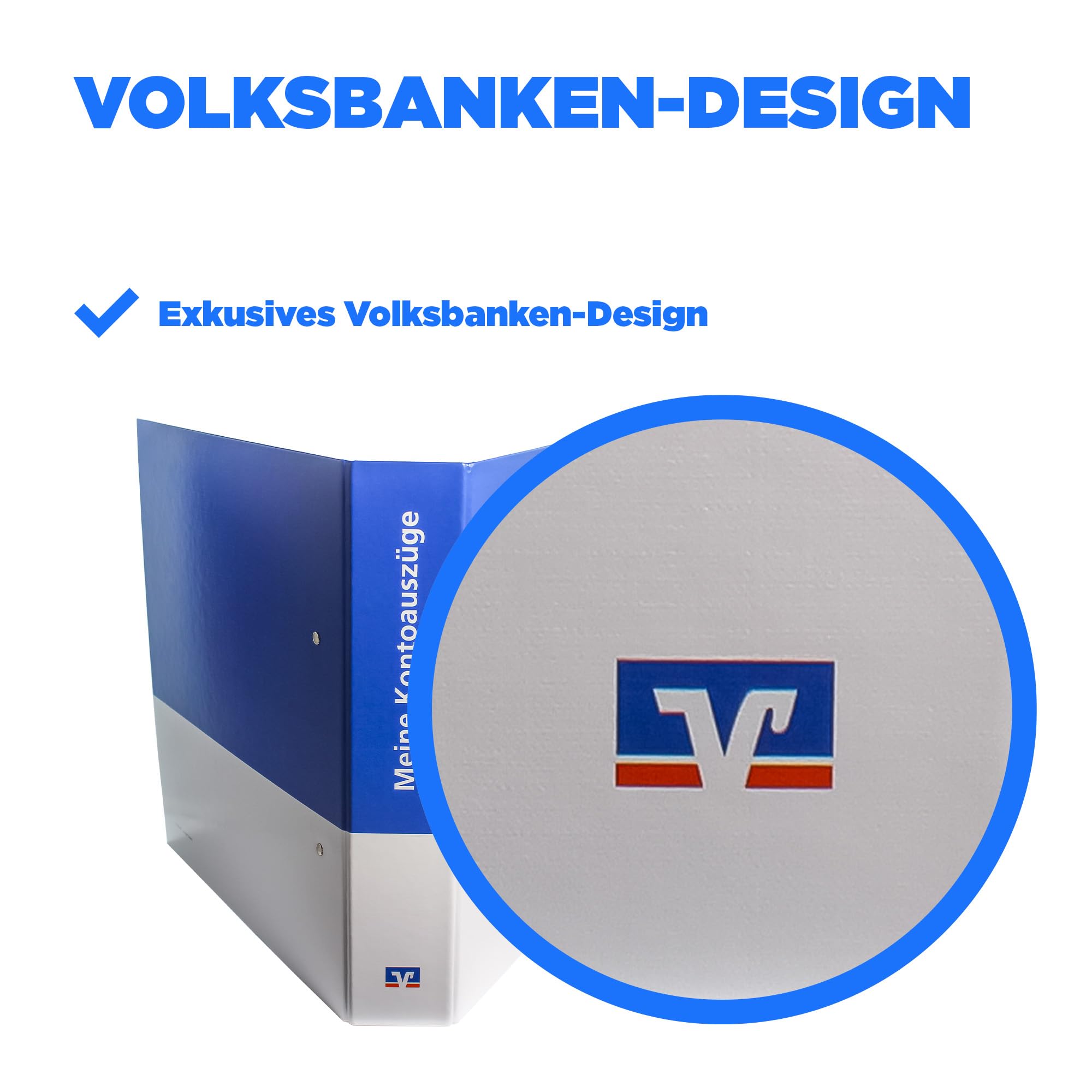 10 x Volksbank Kontoauszugsordner Finanzordner Bankordner Ordner Aufbewahrungsordner für Kontoauszüge A4