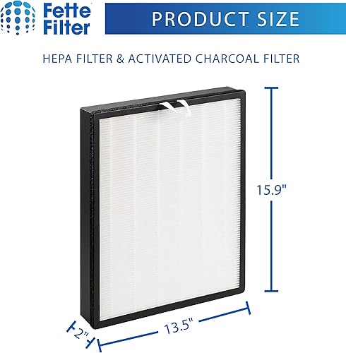 Miniatura 4 de Fette Filter - Vital 200S-RF True HEPA H13 Filtro de repuesto compatible con purificador de aire Levoit Vital 200S Smart True HEPA Parte # 200S-RF -