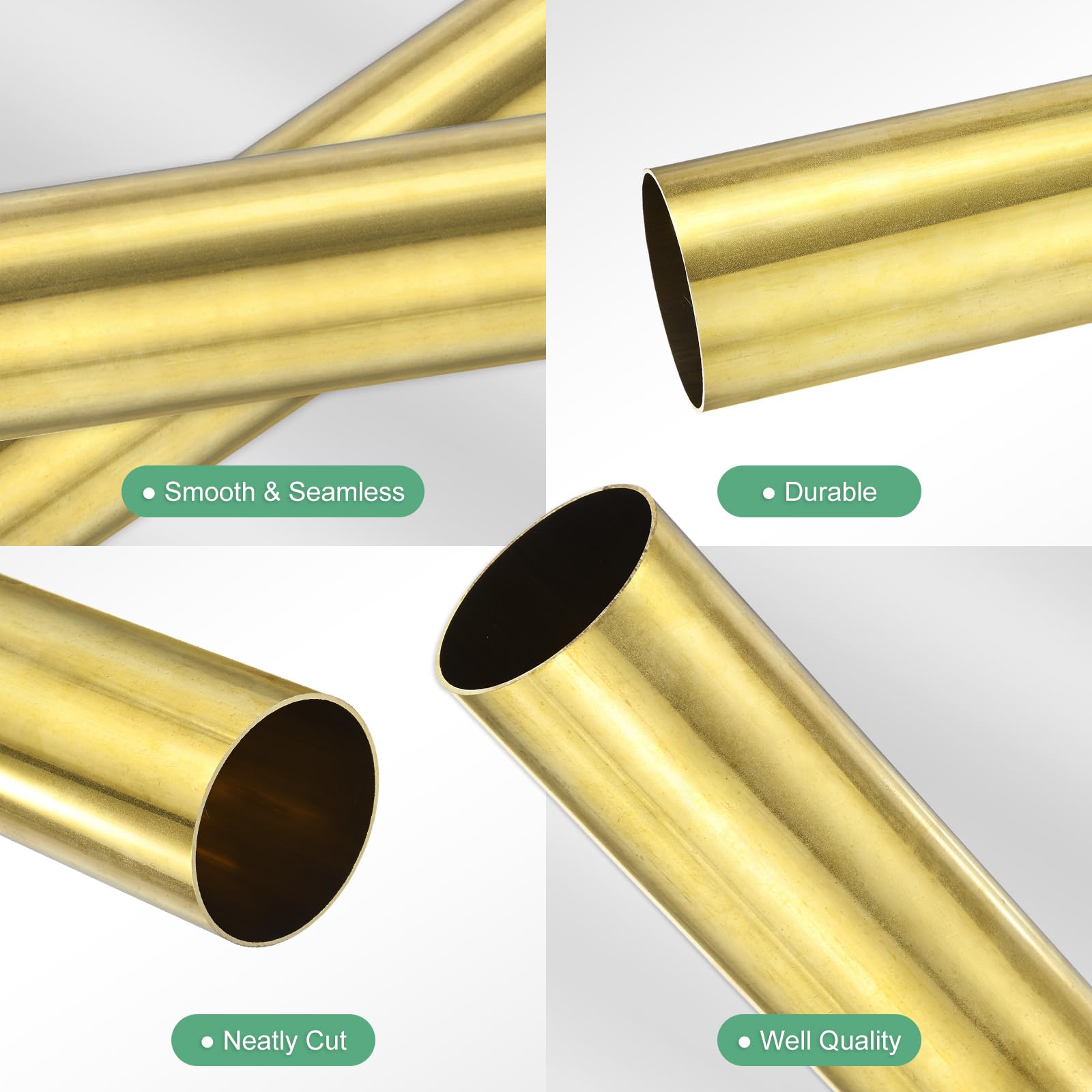 M METERXITY Tubo Rotondo in Ottone H62 200mm Diametro Esterno 50mm Spessore Parete 1mm Senza Cuciture