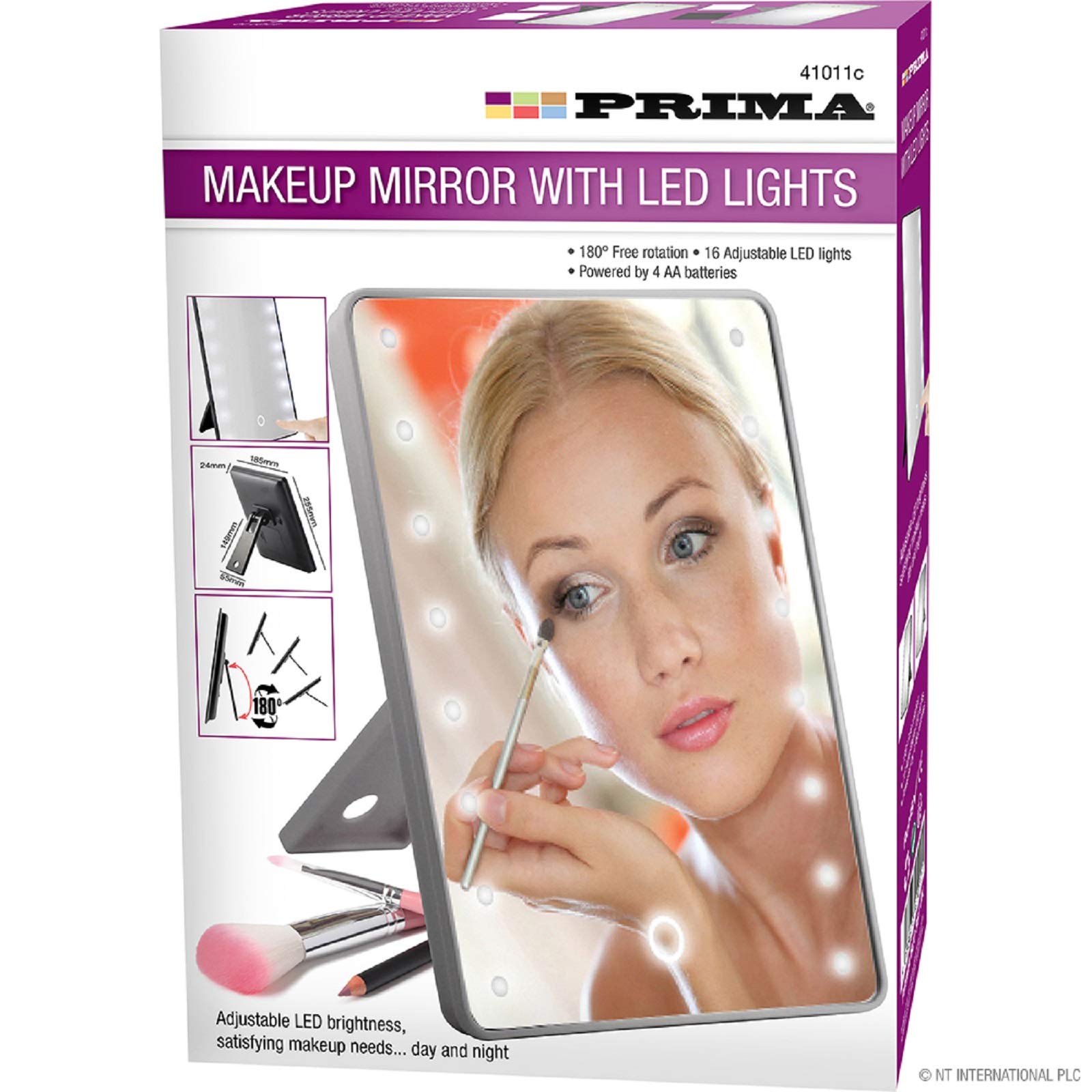 Prima Marketing Light Prima Makeup Mirror With 16 Adjustable Led S Vanity Dressing Table 180 Deg Angle