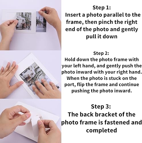 Miniatura 6 de Meonua Marcos de fotos de papel de 4 x 6, marco de fotos de cartón con caballete, marcos de papel de pie a granel para bricolaje, manualidades,