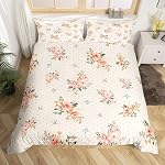 Girls Catoon Rainbow Bedding Set Pink Love Heart Bedding Duvet Cover Set Decor Cute Cloud Comforter Cover Set Kawaii Stripes Polka Dots Theme White Bedspread Cover Bedroom Quilt Cover 3Pcs Queen