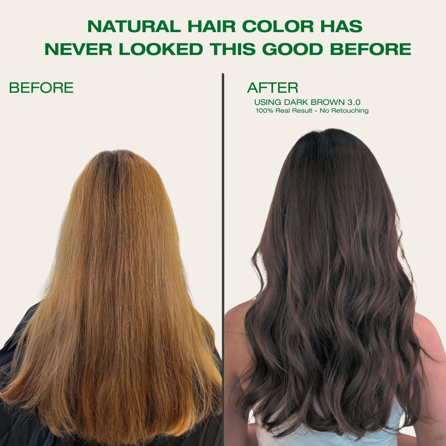 Naturigin Permanent Hair Color, 3.0 Dark Brown, Ammonia Free, 100% Gray Coverage, Nourishing Natural Formula, For All Hair Types, Long-Lasting, Vegan & Cruelty-Free, 1 Pack - Image 3