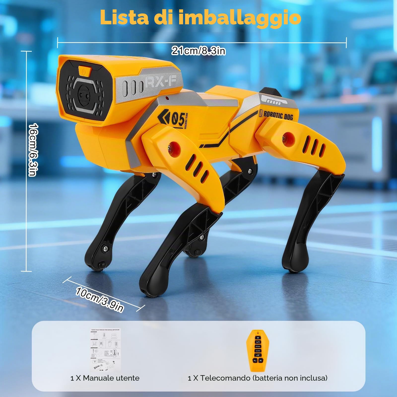 Yapsopu cane robot intelligente per bambini,Robot Cane Programmabile e Telecomandato,Giocattolo Interattivo Ricaricabile, Musica e Danza...Idea Regalo per Bambini e Bambine 3+