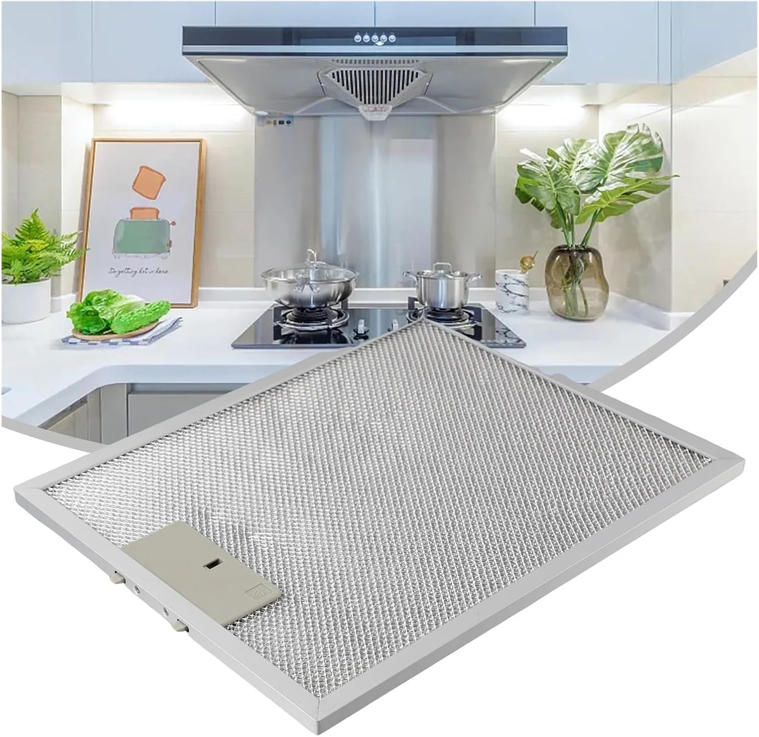 Cooker Hood Filters Metal Mesh Extractor Vent Filter 310X250mm Kitchens Hoods Oil Range Grease Anti-Cotton Parts Anti Grease(1pcs)