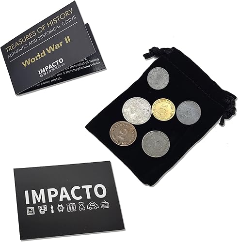 Miniatura 16 de IMPACTO COLECCIONABLES Moneda Mundial de la Segunda Guerra Mundial - 6 monedas utilizadas durante la Segunda Guerra Mundial por los alemanes