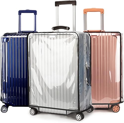 Vista 8 de T Tersely Fundas protectoras de PVC transparente para maleta de 2024262830 pulgadas, impermeables, a prueba de polvo y arañazos, 20-30 pulgadas