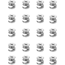 Cam Locks for Furniture 20 PCs, 15 x 9.5 mm Furniture Cam Lock Fasteners Compitable with IKEA Hardware Parts, Eccentric Wheels Repair Spare Parts Nut & Bolt Assortment Sets